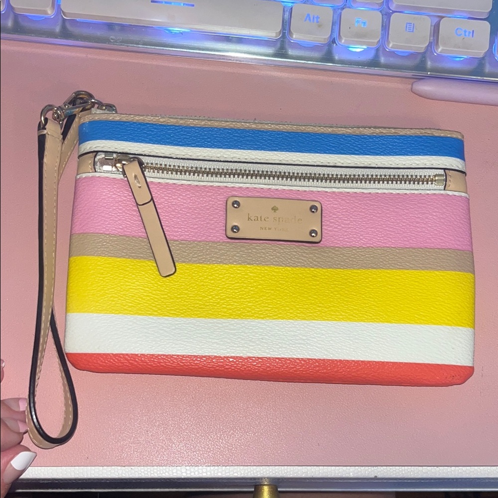 Kate Spade Colorful Striped Wristlet Wallet